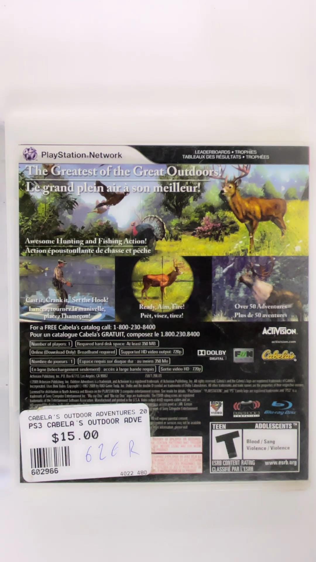Cabela's Outdoor Adventures (Sony PlayStation 3, 2009)