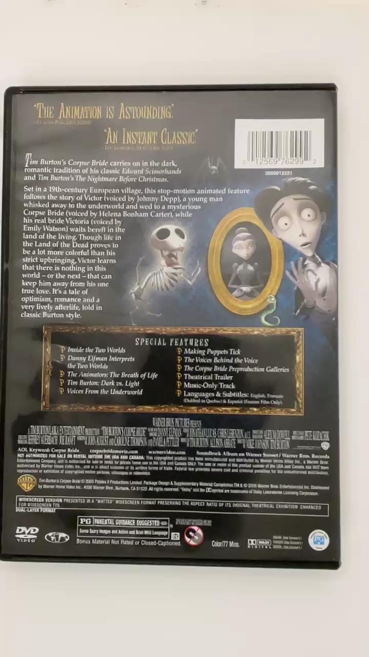 Corpse Bride Dvd Canadian Ebay